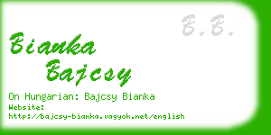 bianka bajcsy business card